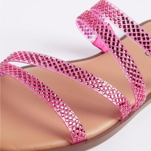 Jelly Detail Embellished Square Toe Sandal (WW) - Picture 3 of 5